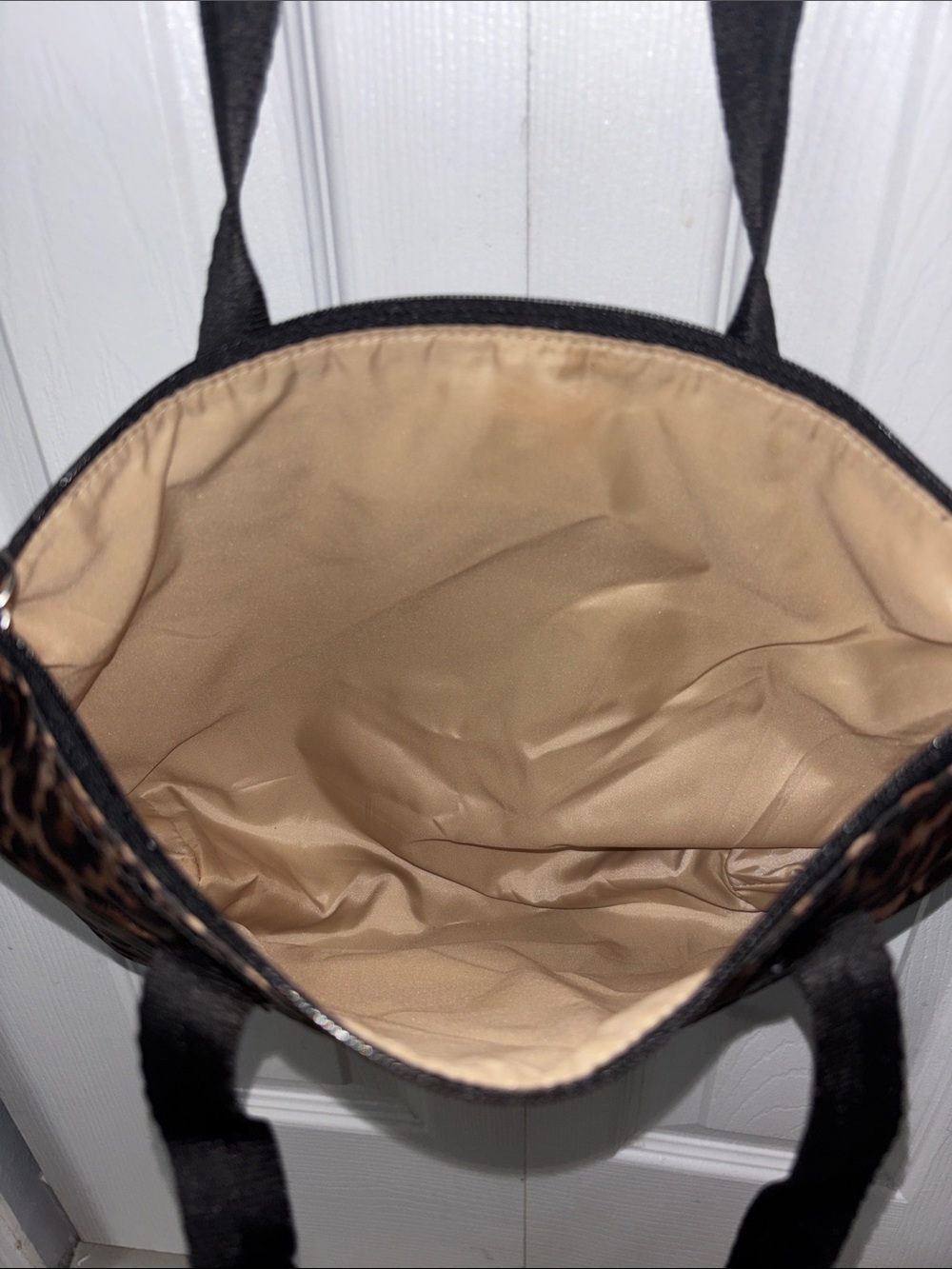 Coach Leopard-Print Tote with Matching Pouch - Brown & Black - Picture 3 of 6